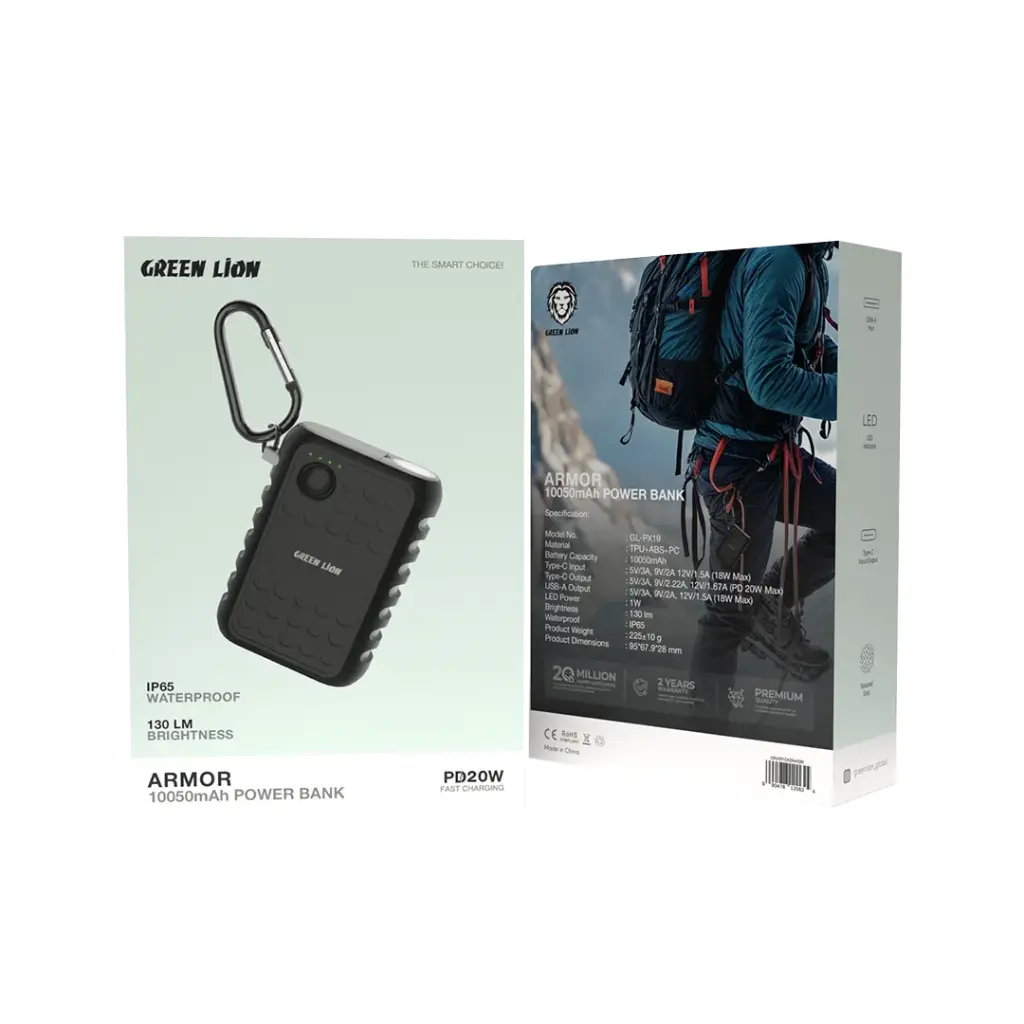 Green Lion Armor 10050mAh Power Bank PD 20W