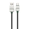 Green Lion USB A to Type-C Cable Electroplated + Braided 1m 15W