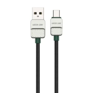Green Lion USB A to Type-C Cable Electroplated + Braided 1m 15W