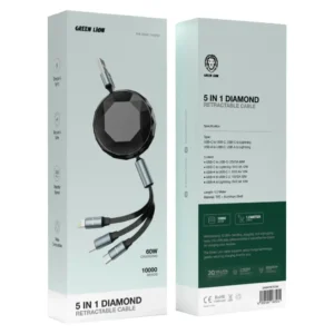 Green Lion 5 in 1 Diamond Retractable Cable