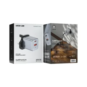 Green Lion GaN Premium UK Plug Wall Charger