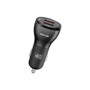 Green Lion Dual Port Car Charger 40W (with C to C / C to L Cable)