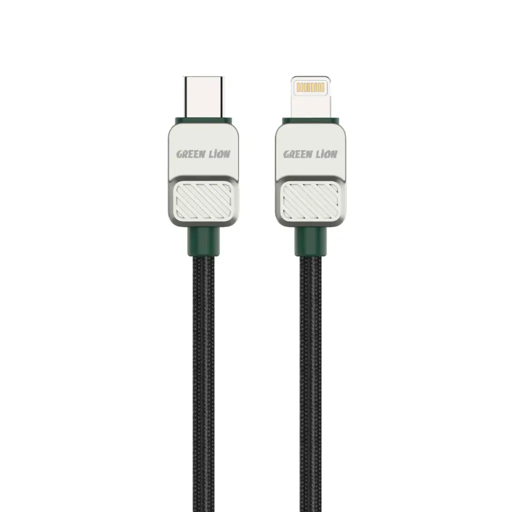 Green Lion USB-C to Lightning Electroplated Braided Cable