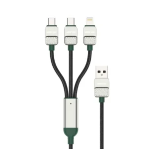 Green Lion 3-in-1 Cable Braided USB-A to C+C+L