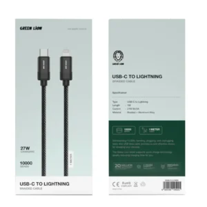 Green Lion USB-C to Lightning Braided Cable 1m 27W