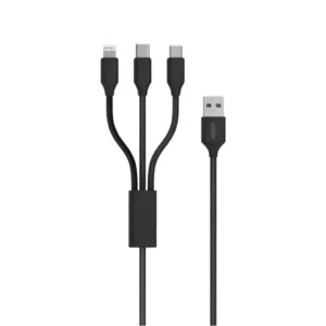 Green Lion 3in1 Fast Charging Braided Cable Series 2 1.2M (Type-C Input)