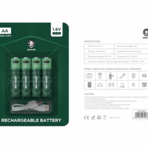 Green Lion Rechargeable Battery AA 1.6V Alkaline Battery